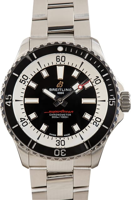 Pre-Owned Breitling Superocean Automatic 42 ref A173752 Black Dial