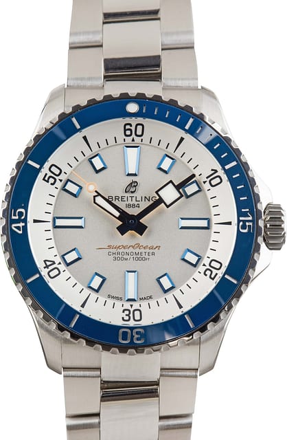 Pre-Owned Breitling Superocean 42 Silver Dial