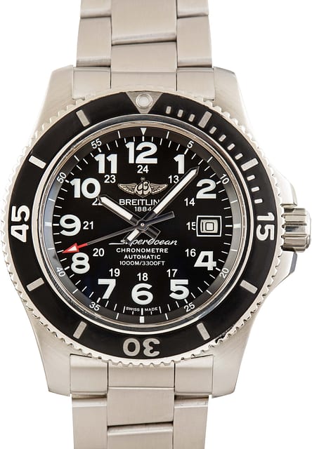Pre-Owned Breitling Superocean II 44 ref A17392 Black Dial