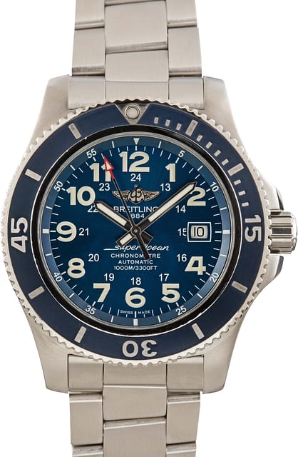 Preowned Breitling Superocean II Stainless Steel Blue Dial