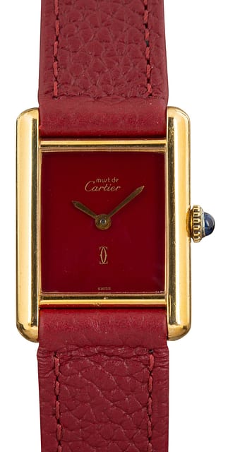 Must De Cartier Tank Red Dial