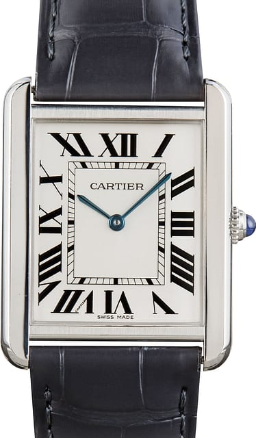 Cartier Tank Solo W1018355 Large White Roman Dial