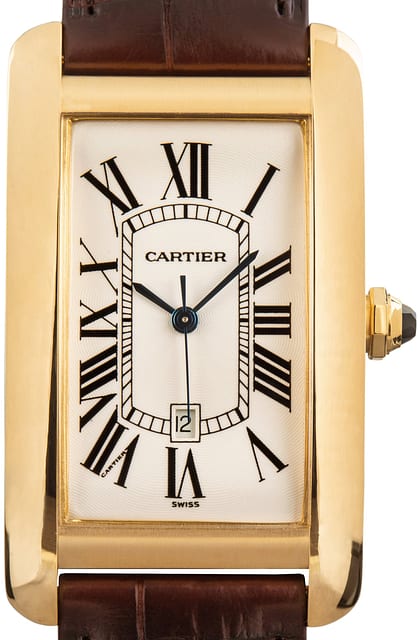 Pre-Owned Cartier Tank Americaine Ref W2603156 18k Yellow Gold