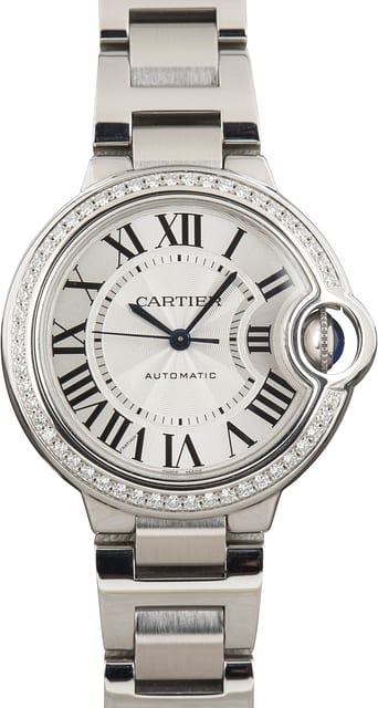 Pre-Owned Cartier Ballon Bleu ref W4BB0016 Diamond Bezel