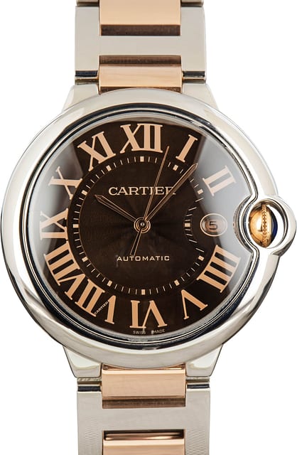 Pre-Owned Cartier Ballon Bleu W6920032 Chocolate Dial