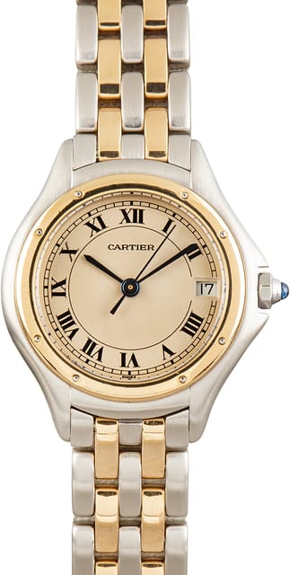 Pre-Owned Cartier Cougar W35005B6 Steel & Yellow Gold