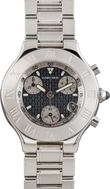 Cartier Must 21 Chronoscaph W10172T2 Stainless Steel