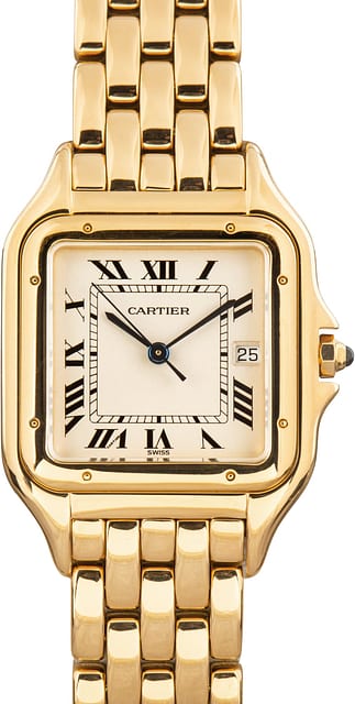 Pre-Owned Cartier Panthere W25014B9 XL 18k Yellow Gold