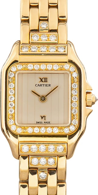 Pre-Owned Panthere de Cartier WF3159HP 18k Yellow Gold Small Model