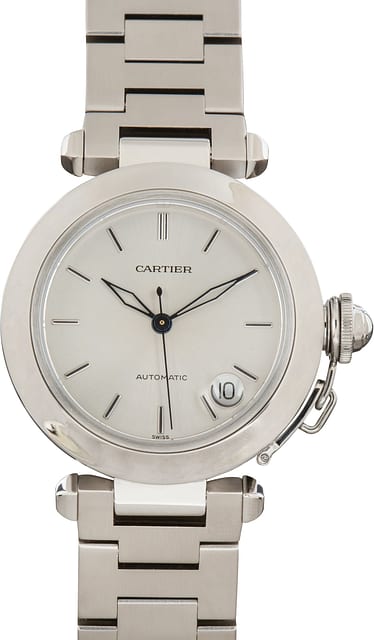 Pre-Owned Cartier Pasha C Ref W31010M7 Silver Dial