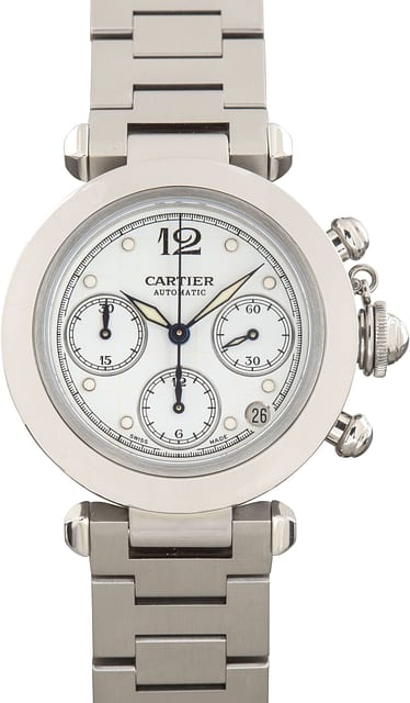 Pre-Owned Cartier Pasha W31039M7 White Dial