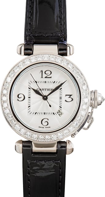 Pre-Owned Pasha De Cartier WJ1050M9 White Gold