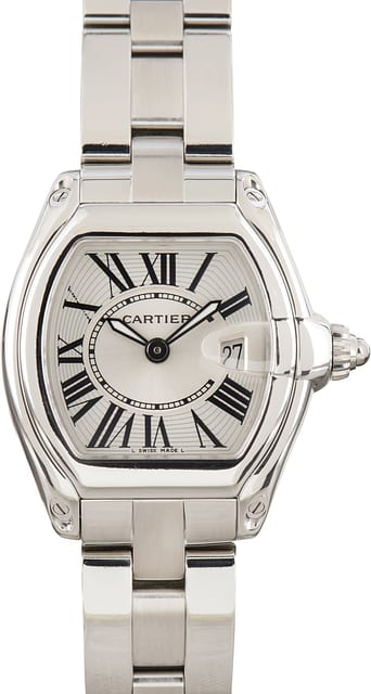 Pre-Owned Cartier Roadster W62016V3 Silver Roman Dial