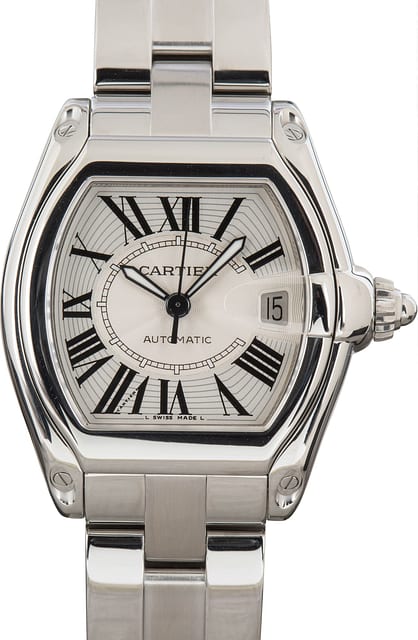Cartier Roadster W62025V3 Silver Dial