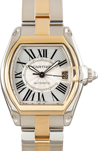 Used Cartier Roadster W62031Y4 Steel & Yellow Gold
