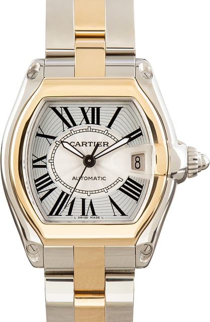 Pre-Owned Two Tone Cartier Roadster Ref W62031Y4