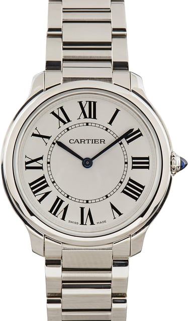 Pre-Owned Silver Dial Ronde Must De Cartier Ref WSRN0034