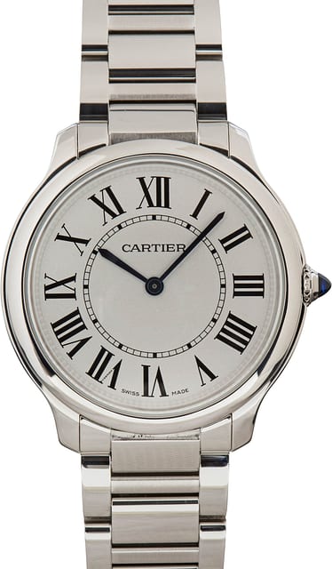Ronde Must De Cartier Ref WSRN0034 Silver Roman Dial