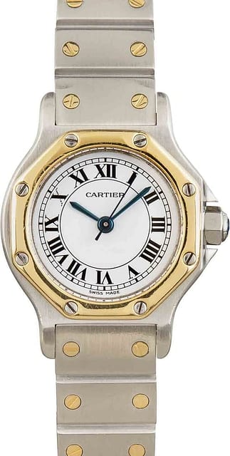 Ladies Cartier Santos Two Tone