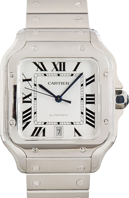 Santos de Cartier Large Model WSSA0018 Silver Dial