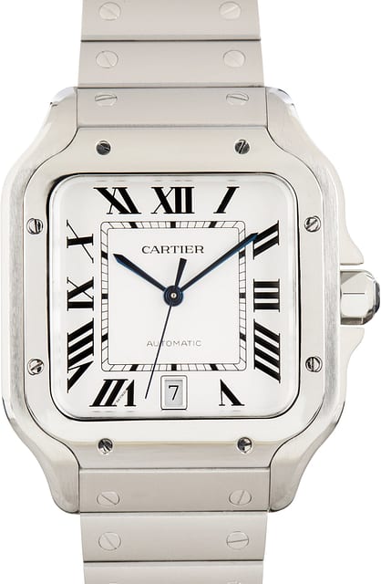 Pre-Owned Large Model Santos de Cartier Ref WSSA0018