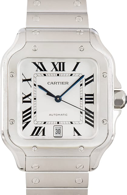 Pre-Owned Large Model Santos de Cartier Ref WSSA0018