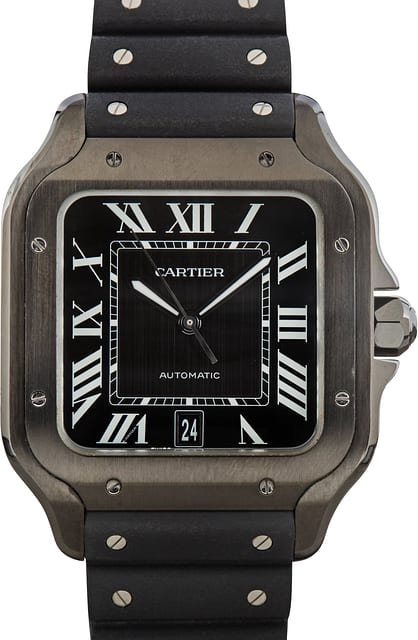 Pre-Owned Santos de Cartier WSSA0039 ADLC Large Model