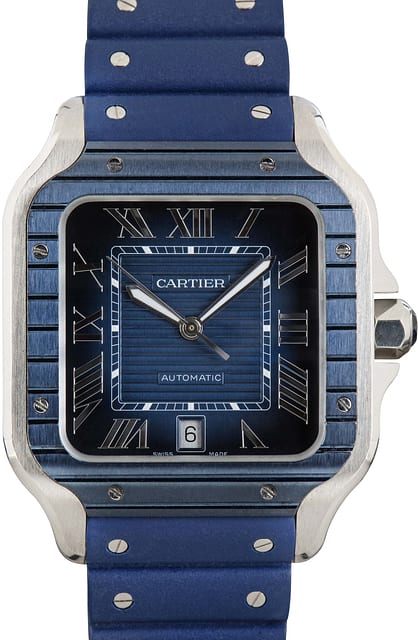 Cartier Santos De Cartier Ref WSSA0048 Blue Dial