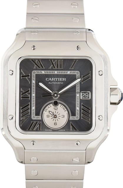 Pre-Owned Santos de Cartier Ref WSSA0076 Large Model