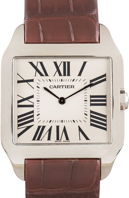 Pre-Owned Cartier Santos Dumont W2007051 18k White Gold