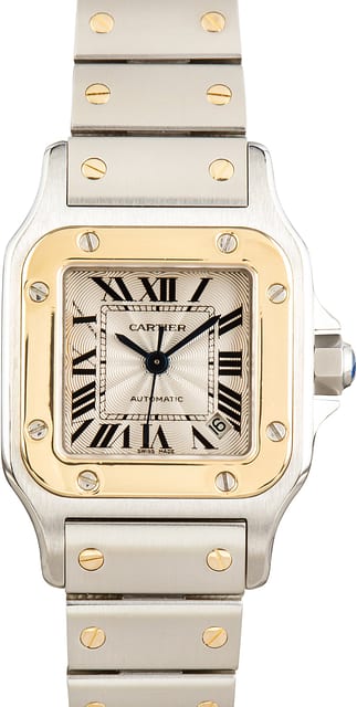 Pre-Owned Santos de Cartier Galb&eacute;e W20057C4 Small Model 1