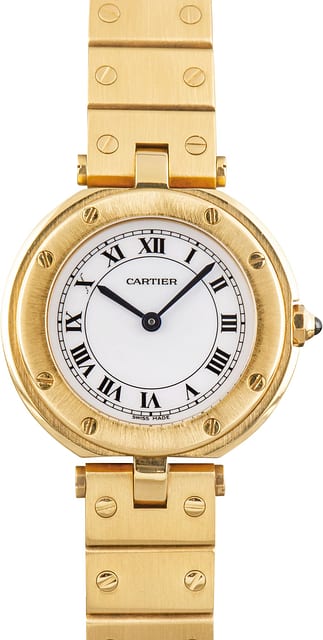 Pre-Owned Cartier Santos Vend&ocirc;me Ref 84738788 Yellow Gold