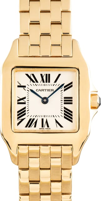 Pre-Owned Cartier Santos Demoiselle W25062X9 18k Yellow Gold
