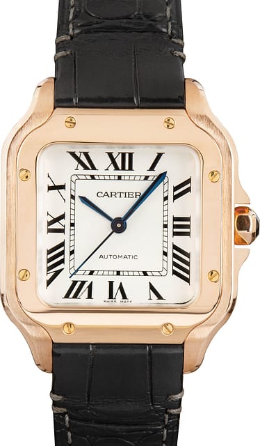 Santos de Cartier 18k Rose Gold Medium Model