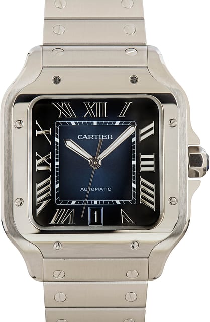 Cartier Santos de Cartier Blue Roman Dial