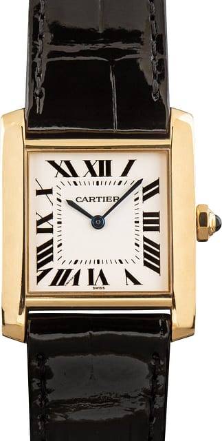 Pre-Owned Cartier Tank Francaise W5000356 18k Yellow Gold