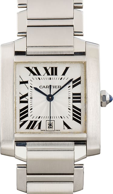 Used Cartier Tank Francaise Steel W51002Q3 Stainless Steel