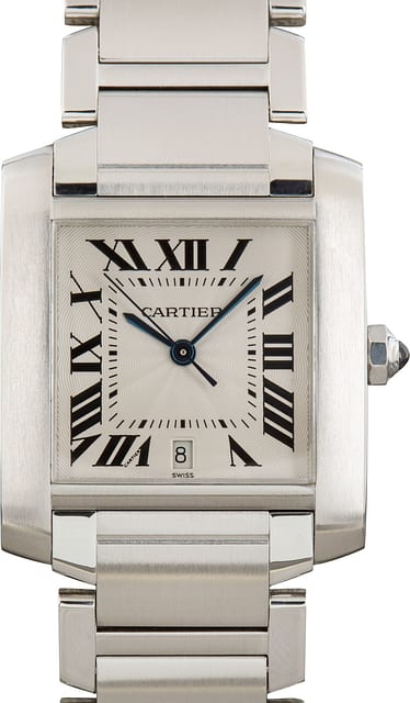 Used Cartier Tank Francaise Steel W51002Q3 Silver Dial