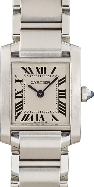 Cartier Tank Francaise Ref W51008Q3 Small Steel Model