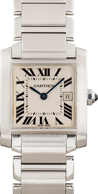 Used Cartier Tank Francaise W51011Q3 Silver Dial