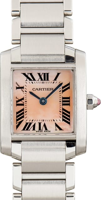 Used Cartier Tank Francaise W51028Q3 Mother of Pearl Dial