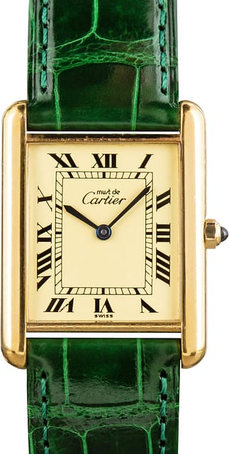 Pre-Owned Must de Cartier Tank Ivory Dial