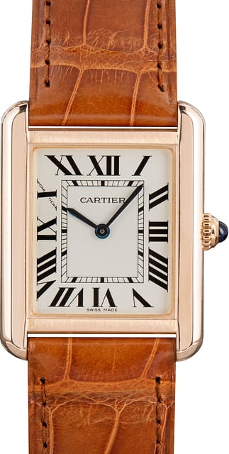 Cartier Tank Solo Ref W5200024 18k Rose Gold