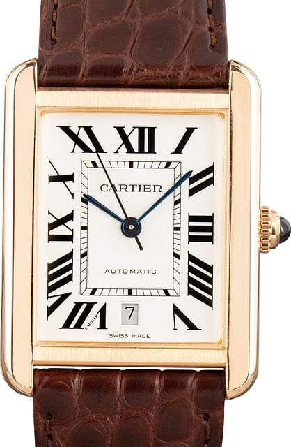 Pre-Owned Cartier Tank Solo W5200026 18k Rose Gold