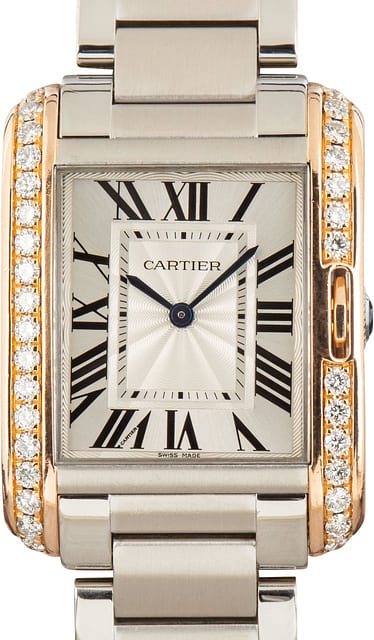 Cartier Tank Anglaise W3TA0003 Diamond Bezel