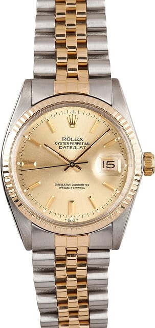 Datejust Rolex Stainless/Gold 16013 Model