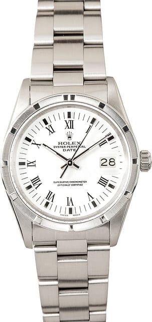Pre-Owned Men's Rolex Oyster Perpetual Date Steel Model 15210