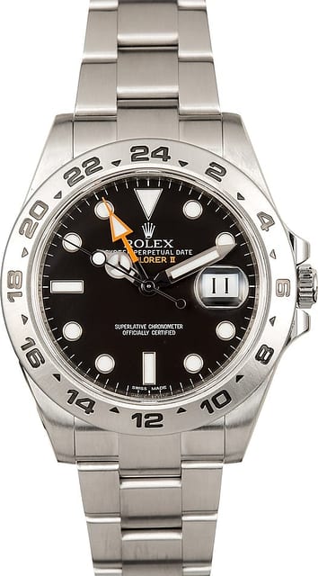 Used Rolex Explorer II Ref 216570 Black Luminous Dial