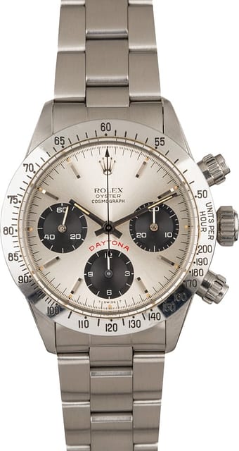 Vintage Rolex Daytona 6265 Big Red Silver Dial