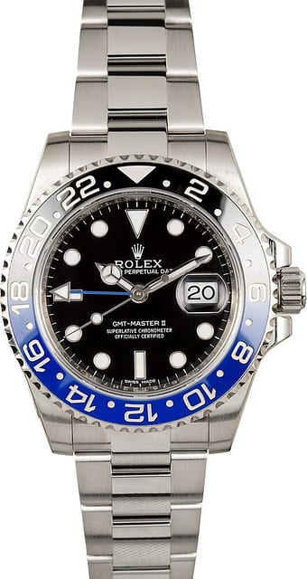 Pre-Owned Rolex GMT-Master II Ref 116710 'Batman' Bezel Insert